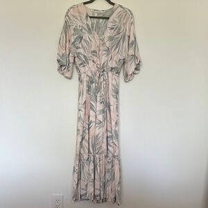 NWOT Z Supply Pink and Green Maxi Dress
